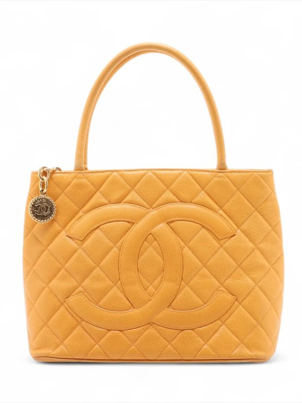 Chanel Caviar Leather Medallion Tote J41 MOG